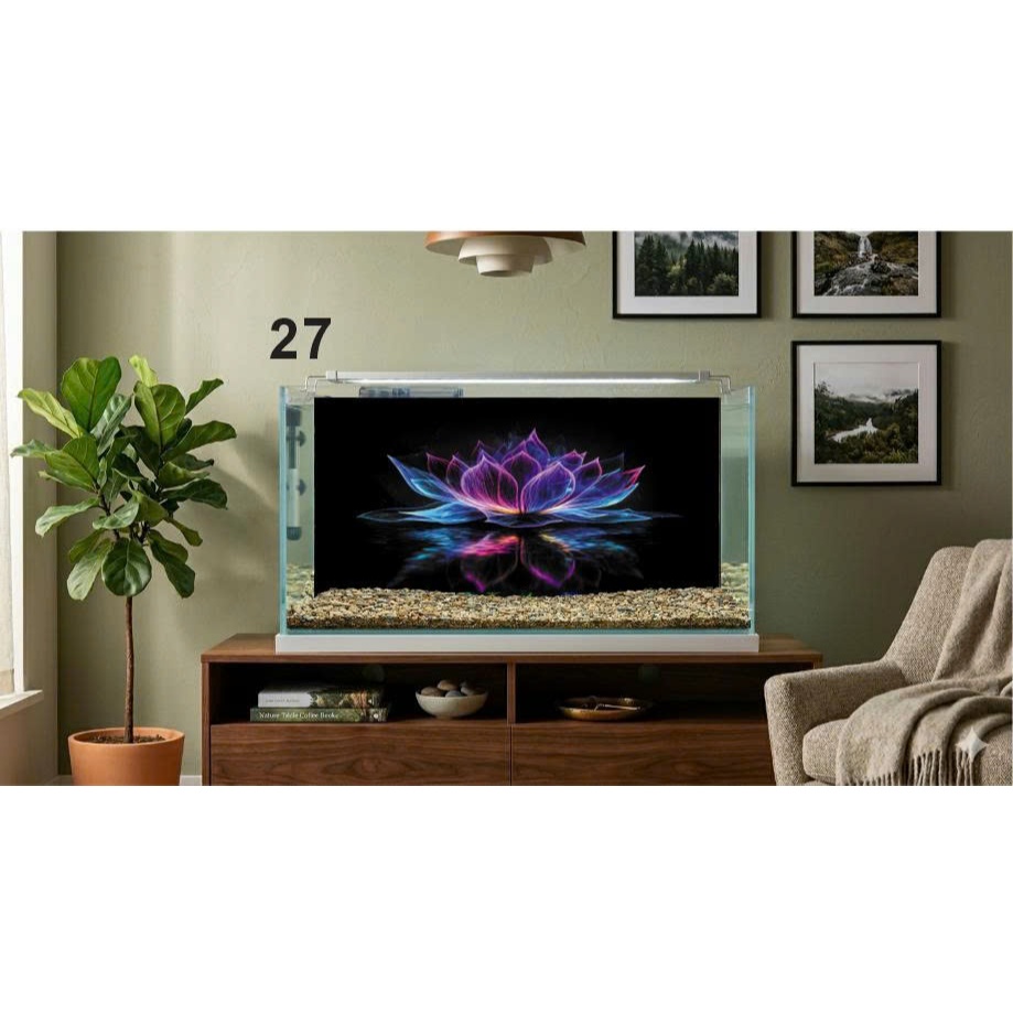 Decal tranh dán hồ cá 3D Kho In Ấn HC27 chống nước, In KTS dán dễ, gỡ dễ, có keo sẵn, nhiều kích cỡ
