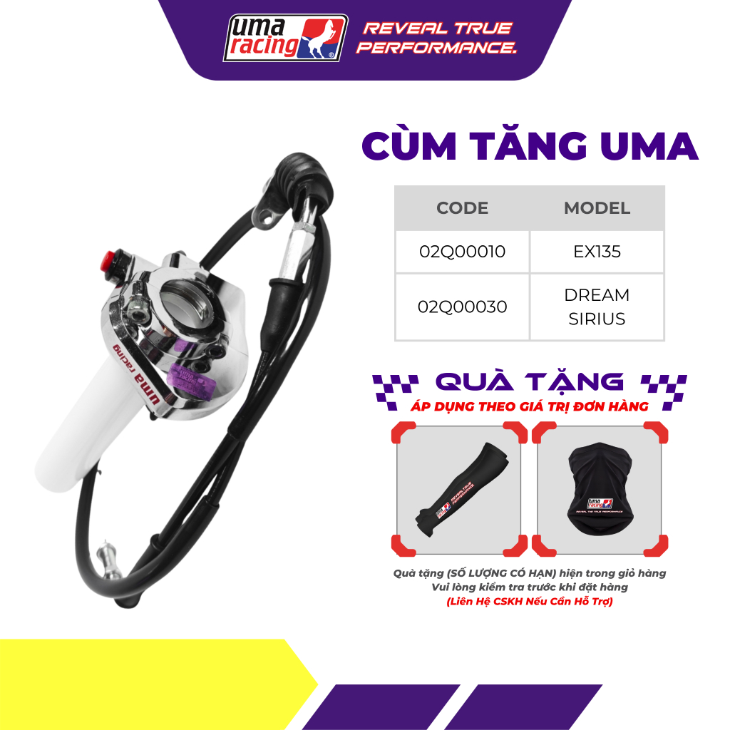 Cùm Tăng Tốc UMA Racing – Nhạy Ga Bứt Tốc – Phù Hợp Nhiều Dòng Xe