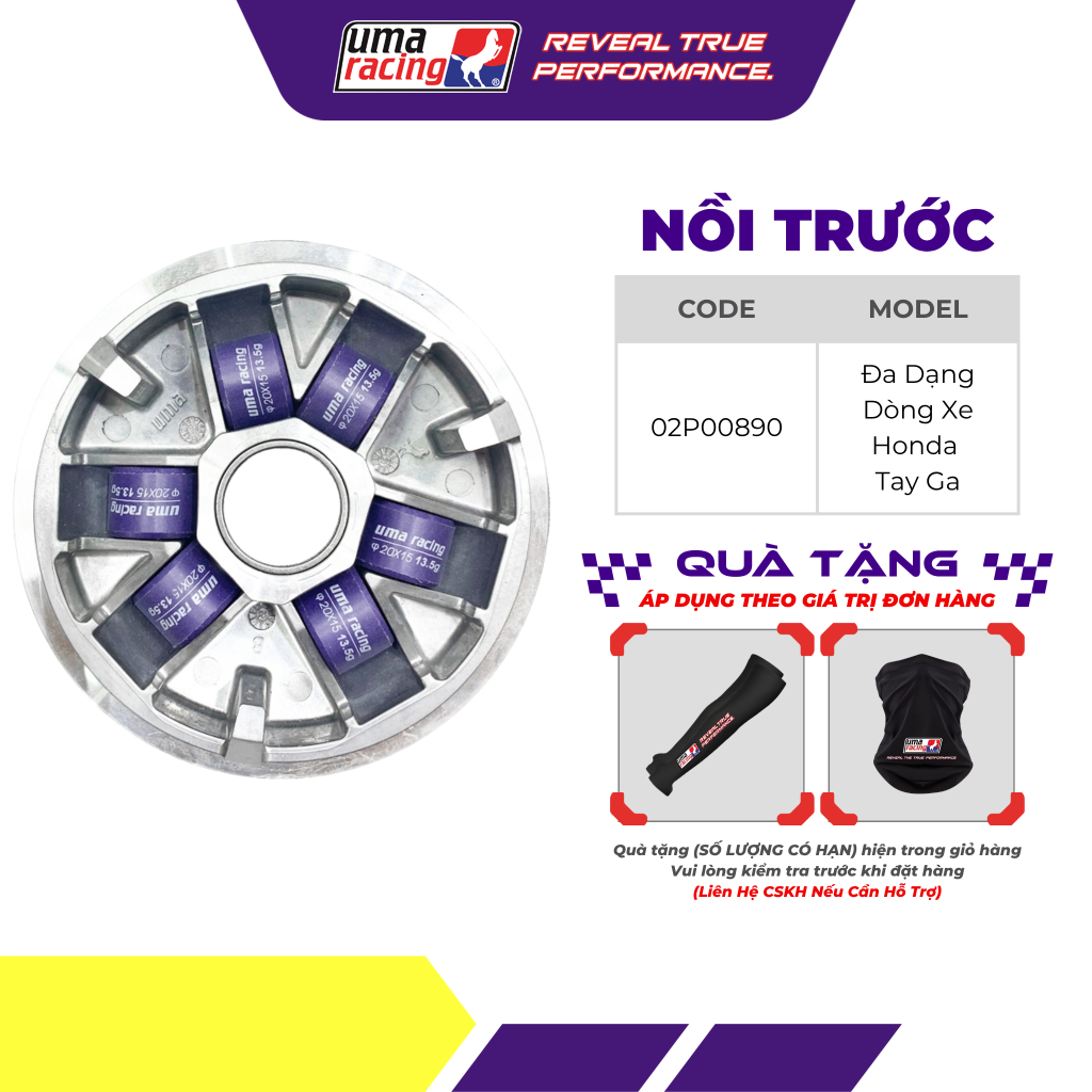 Bộ Nồi Trước UMA Racing Cho Honda Vario / Air Blade / Vision (2 Valve) – Hỗ Trợ Vận Hành Mượt Mà