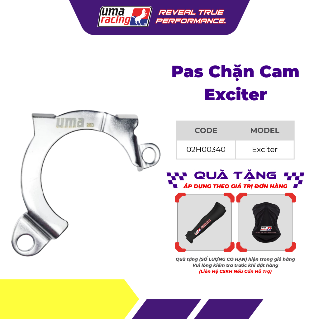 Pas Chặn Cam UMA Racing Cho Yamaha Exciter 135 / 4s / Exciter 150 / FZ150