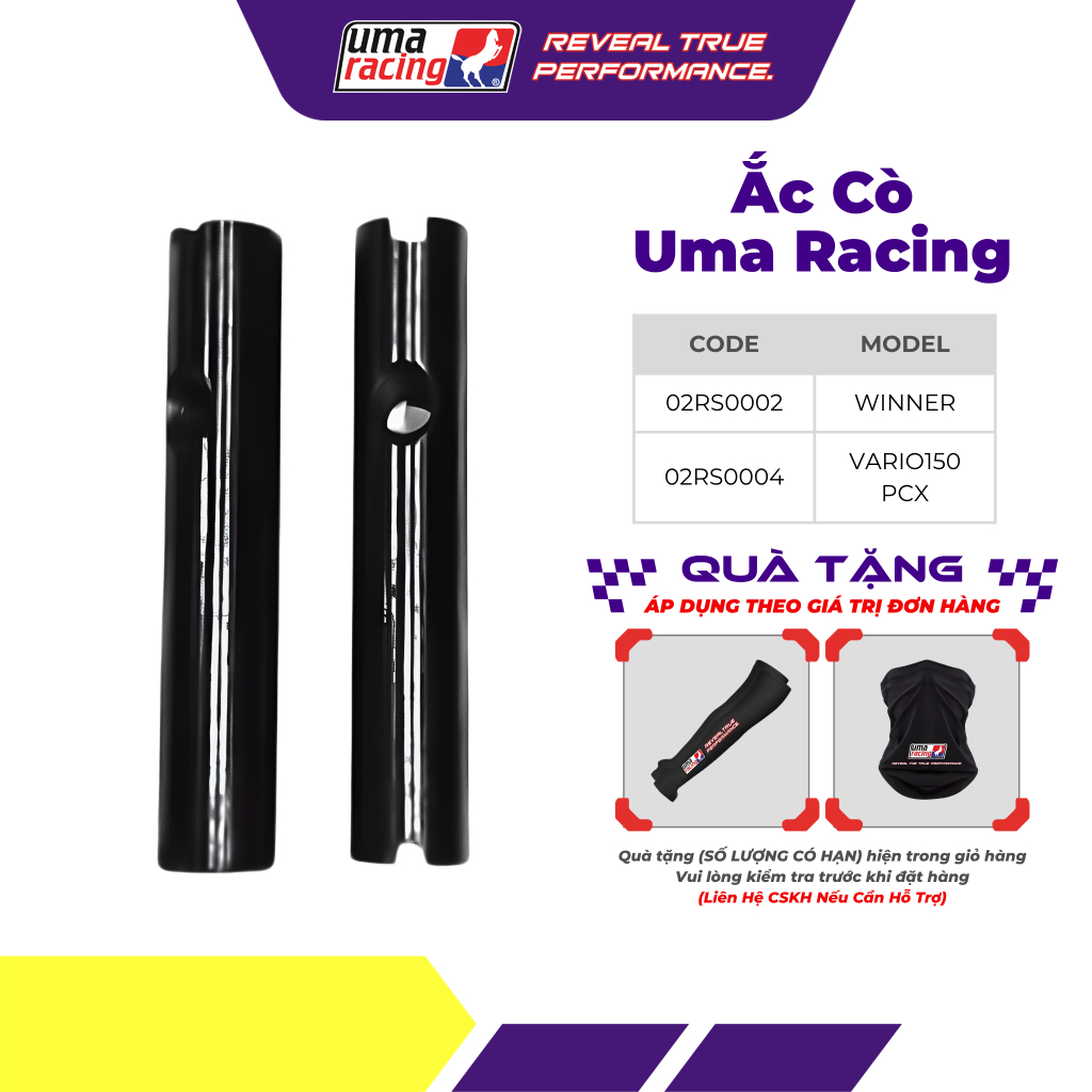 Ắc Cò Uma Racing Mạ DLC – Bộ 2PCS – Siêu Bền – Winner/Sonic/GTR/CBR/Vario/PCX