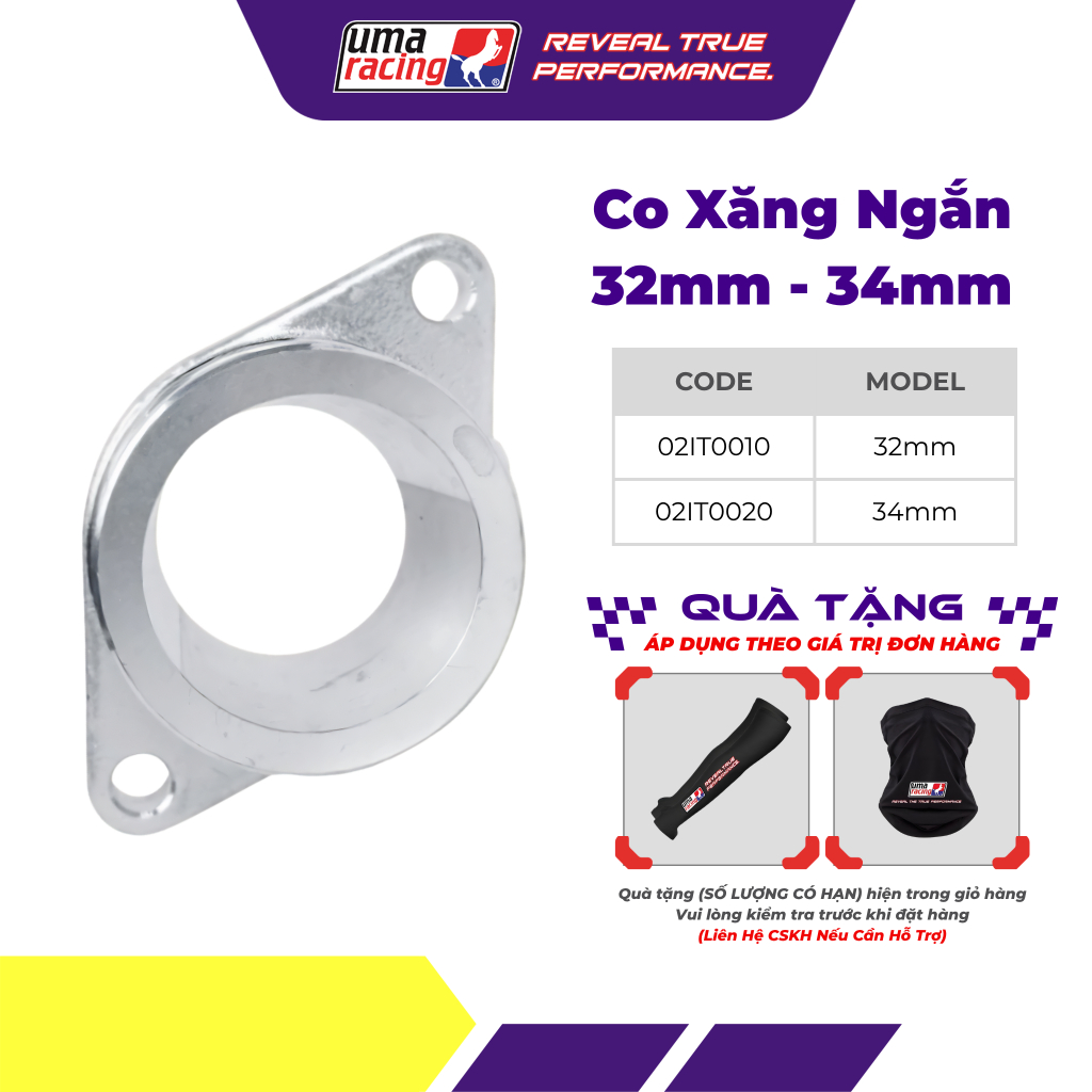 Co Nhiên Liệu UMA Racing 32mm - 34mm Dùng Cho Exciter 150 Winner Raider Fi
