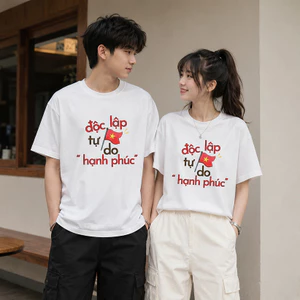 Áo thun ngày độc lập 30/4 - 01/05 Oversize fom rộng cotton dày dặn
