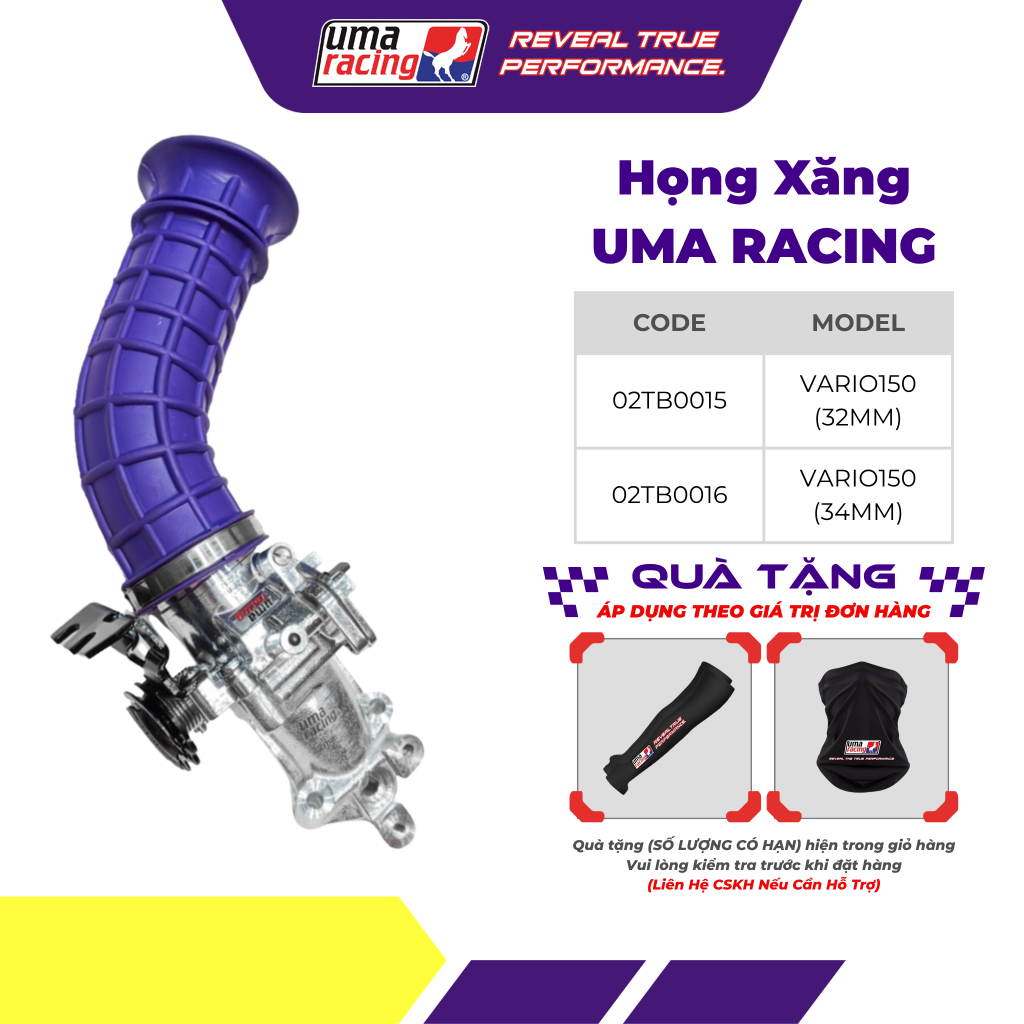 Họng Xăng UMA Racing (Throttle Body Kit) Cho Honda Vario 150 / Click 150 – Hỗ Trợ Lưu Thông Khí Nạp