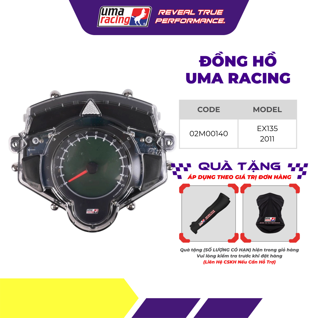 Đồng Hồ Xe Máy UMA Racing Kỹ Thuật Số SP Meter Cho Exciter 135 (2011 - 2014)