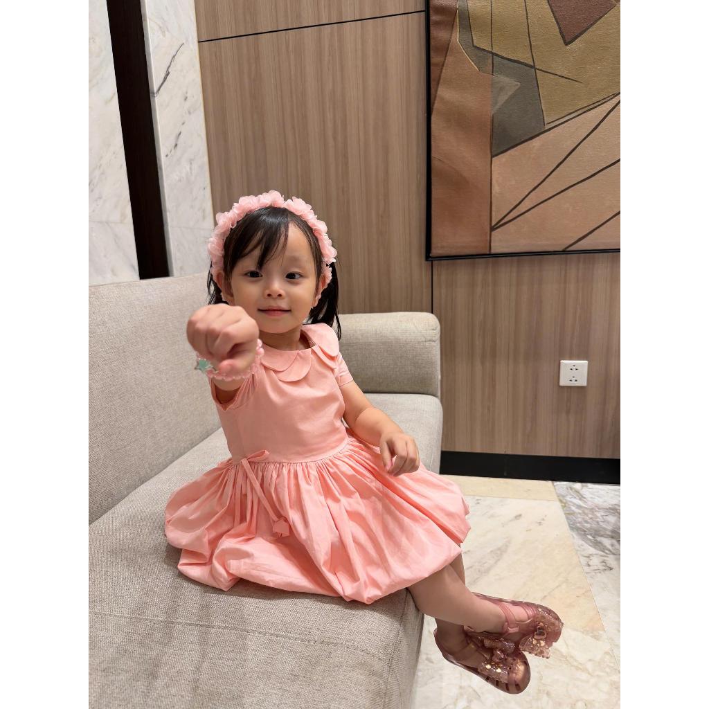 Little Soda - Bờm tóc cho bé gái Rosy Crown -  Phụ kiện tóc hoa voan bồng bềnh phong cách Hàn Quốc cho bé 1-5 tuổi