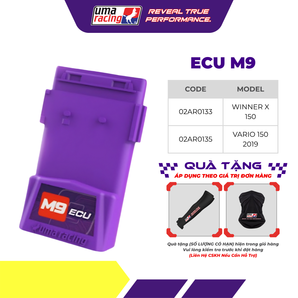 ECU Xe Máy UMA Racing M9 Cho Vario 150, Winner – Chống Nước IP67, Auto Tune, Kết Nối App