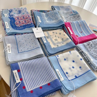 Khăn Vuông Bandana Họa Tiết Vintage Phong Cách Hàn Quốc Chụp Hình Siêu Xinh, Phụ Kiện Mùa Hè Du Lịch Biển Đa Năng