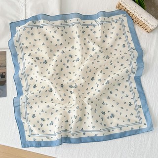 Khăn Vuông Bandana Họa Tiết Vintage Phong Cách Hàn Quốc Chụp Hình Siêu Xinh, Phụ Kiện Mùa Hè Du Lịch Biển Đa Năng