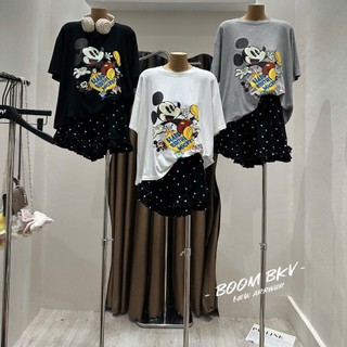 PHẠM THÙY SHOP: SET BỘ IN HÌNH MICKEY MIX QUẦN CHẤM BI ĐEN HÀNG COVER