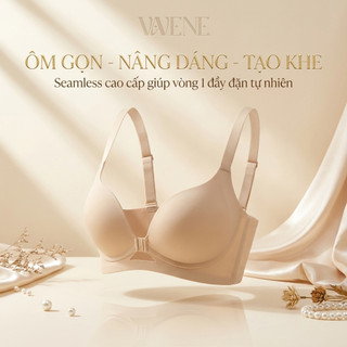 Áo lót nữ su tàng hình VANVENE AL636, áo ngực su không gọng đệm dày nâng ngực tạo khe, không lộ viền