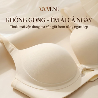 Áo lót nữ su tàng hình VANVENE AL636, áo ngực su không gọng đệm dày nâng ngực tạo khe, không lộ viền