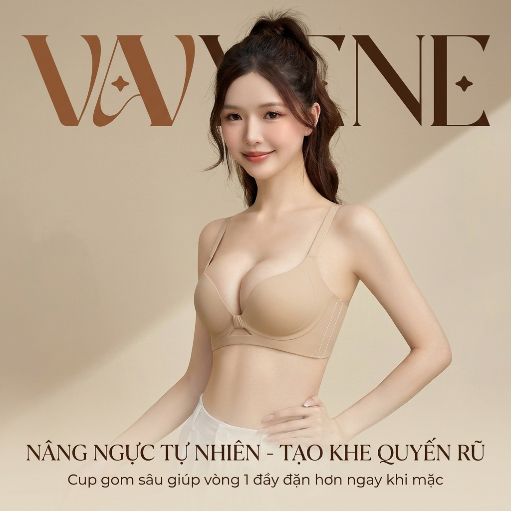 Áo Lót Đúc Su Tàng Hình Mềm Mại Không Gọng Vanvene, Áo Ngực Nữ Su Đệm 2cm Nâng Ngực Tạo Khe Chống Hằn Mặc Sơ Mi - ảnh 9