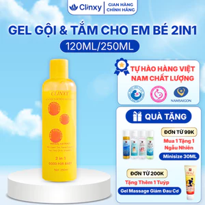 Sữa Tắm Cho Bé Clinxy Dòng TIêu Chuẩn, Gel Tắm Gội Hỗ Trợ Ngừa Rôm Sảy, Giúp Bé Có Làn Da Mịn Màng