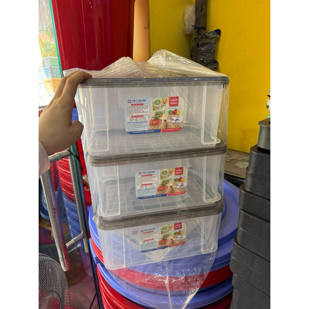Hộp nhựa có quai Duy Tân/Việt Thành 1500ml/3700ml/7200ml | BigBuy360 - bigbuy360.vn