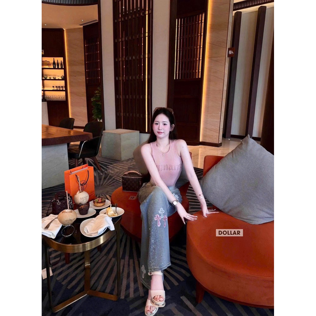 Quần thập vàng hồng đính đá mới về #558 - size S M l