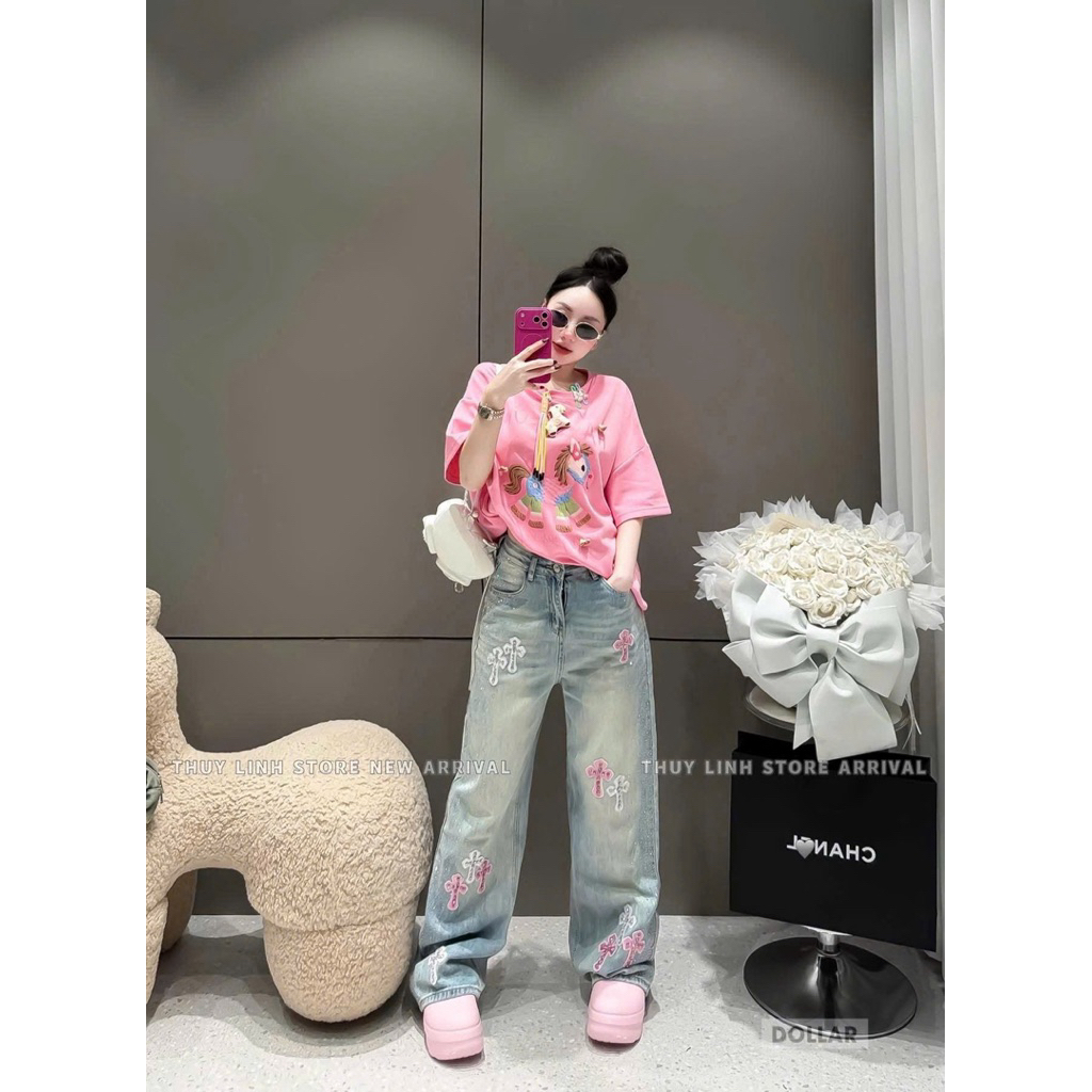 Quần thập vàng hồng đính đá mới về #558 - size S M l
