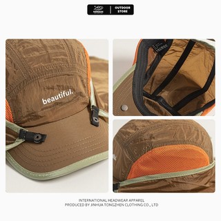 Mũ nón chạy bộ trail running leo núi che cổ có thể tháo rời thoáng khí nhanh khô chống nắng UV UPF 50+