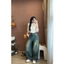 Quần Jean Hari ống cong rộng phối line tôn dáng Curved Leg Brown Line