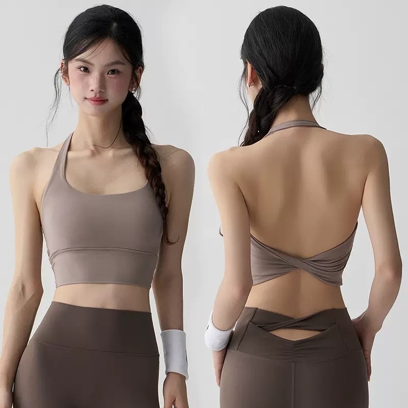 MIDORI SPORT - ÁO CROPTOP YẾM XOẮN LƯNG Y06 - POLLY THUN LẠNH - MÚT RỜI - THÍCH HỢP ĐI TẬP GYM , YOGA , AEROBIC