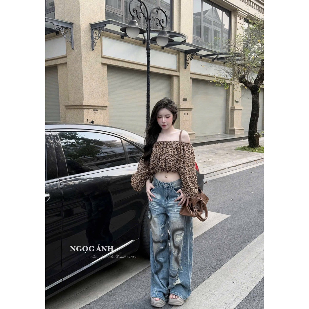 Áo trễ vai hit hot về sẵn hg 3 màu Free size