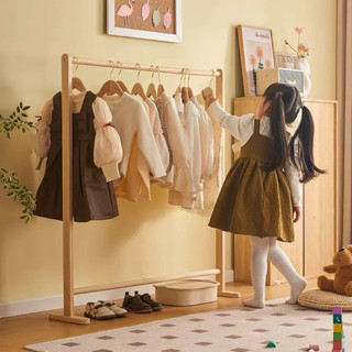 Sào móc giá treo kệ để quần áo phụ kiện montessori cho bé chó mèo thú cưng,