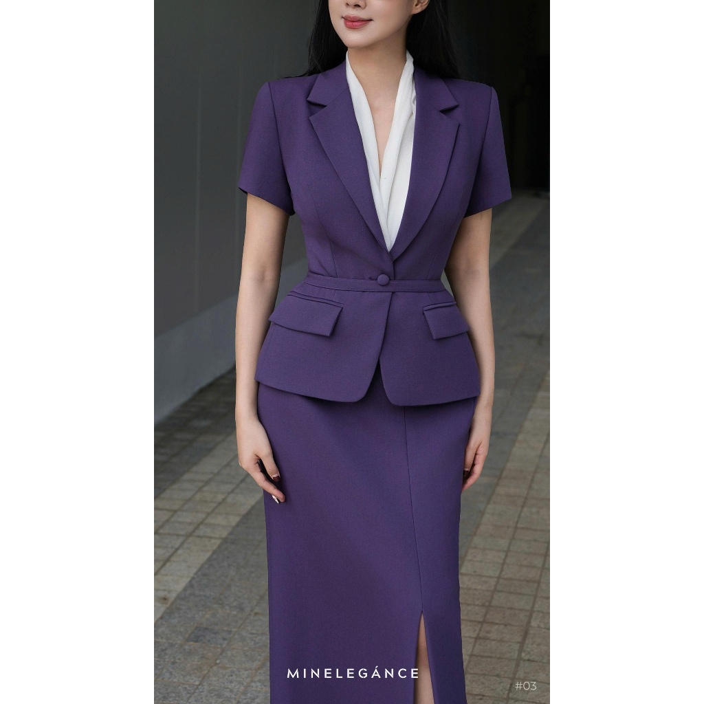 MINELEGÁNCE | SET VEST & CHÂN VÁY BÚT CHÌ THANH LỊCH, SANG TRỌNG - MIN03