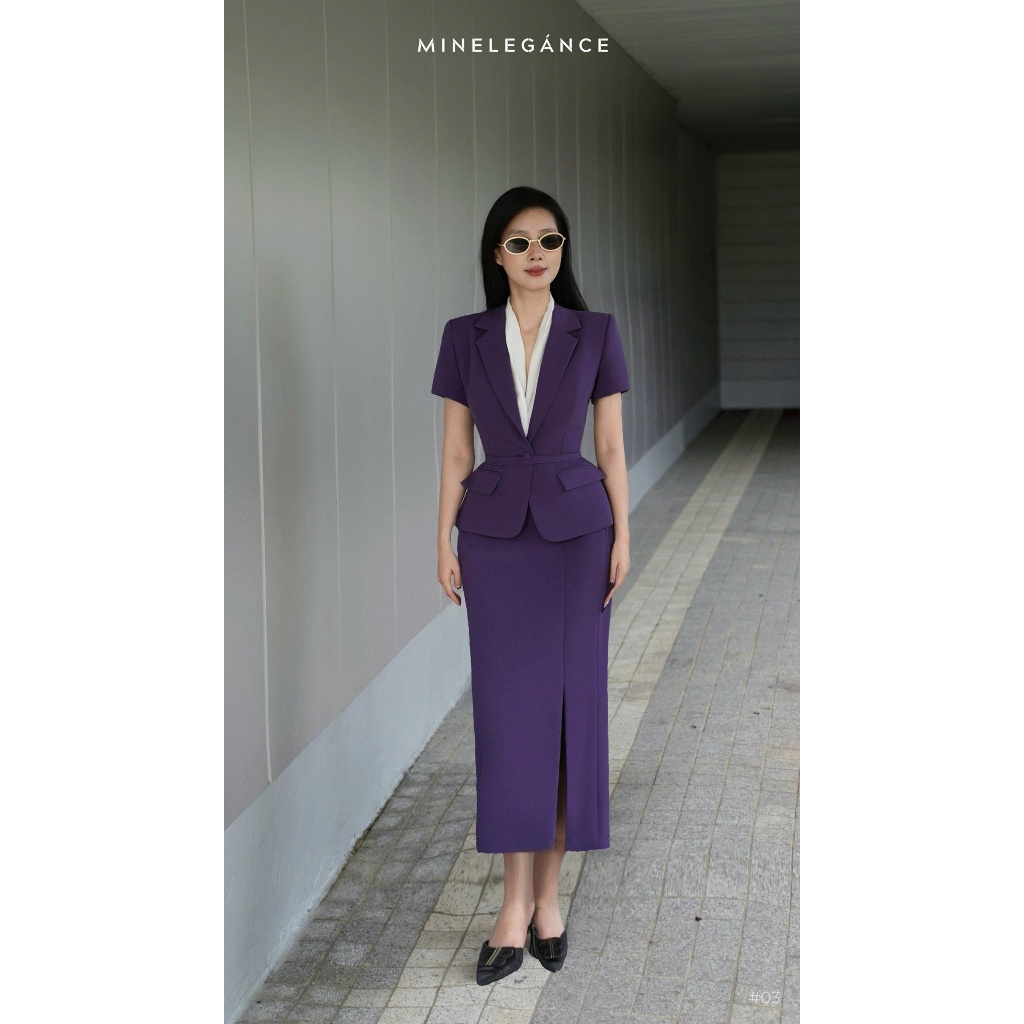 MINELEGÁNCE | SET VEST & CHÂN VÁY BÚT CHÌ THANH LỊCH, SANG TRỌNG - MIN03
