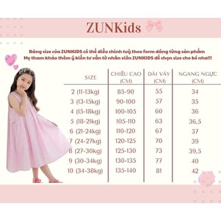 AZB631 Đầm bé gái sọc kẻ pastel dáng xoè cotton mát – Váy hè có túi 2-10 tuổi