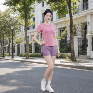 Set Đồ Gym Nữ Thời Trang Thể Thao Năng Động Áo Ôm Dáng Quần Short Thoải Mái SolaFit 3549