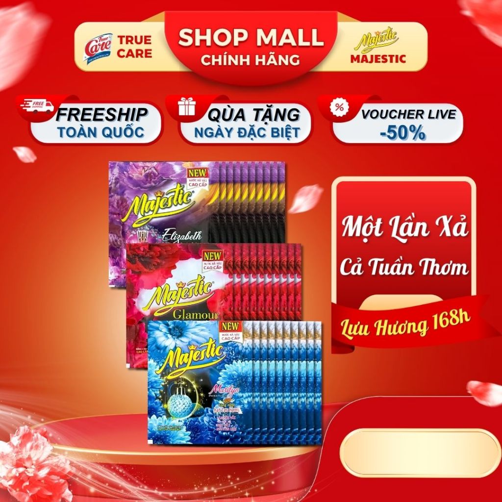Combo 30 gói xả vải Majestic 20gr