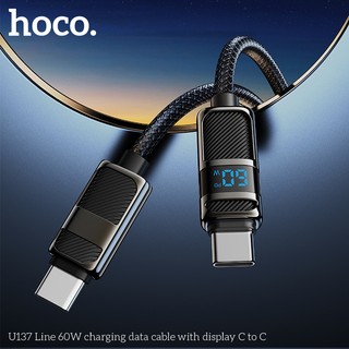 Cáp sạc LCD báo dòng Hoco U137 TypeC to TypeC 60W, dài 1.2M