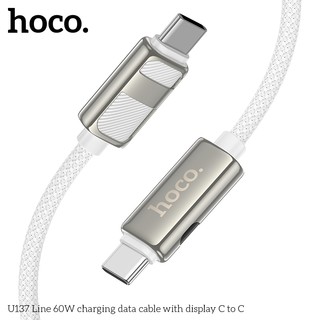 Cáp sạc LCD báo dòng Hoco U137 TypeC to TypeC 60W, dài 1.2M