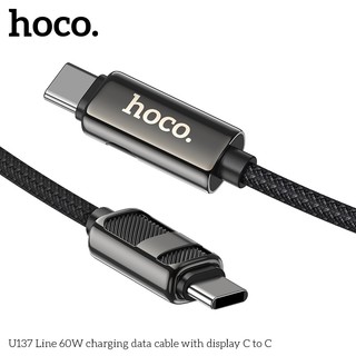 Cáp sạc LCD báo dòng Hoco U137 TypeC to TypeC 60W, dài 1.2M