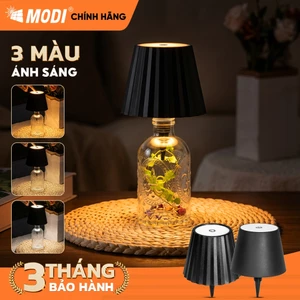 Đèn Bàn LED Không Dây MODI SOLAR Đèn Ngủ 3 Chế Độ Màu Cảm Ứng Điều Chỉnh Độ Sáng