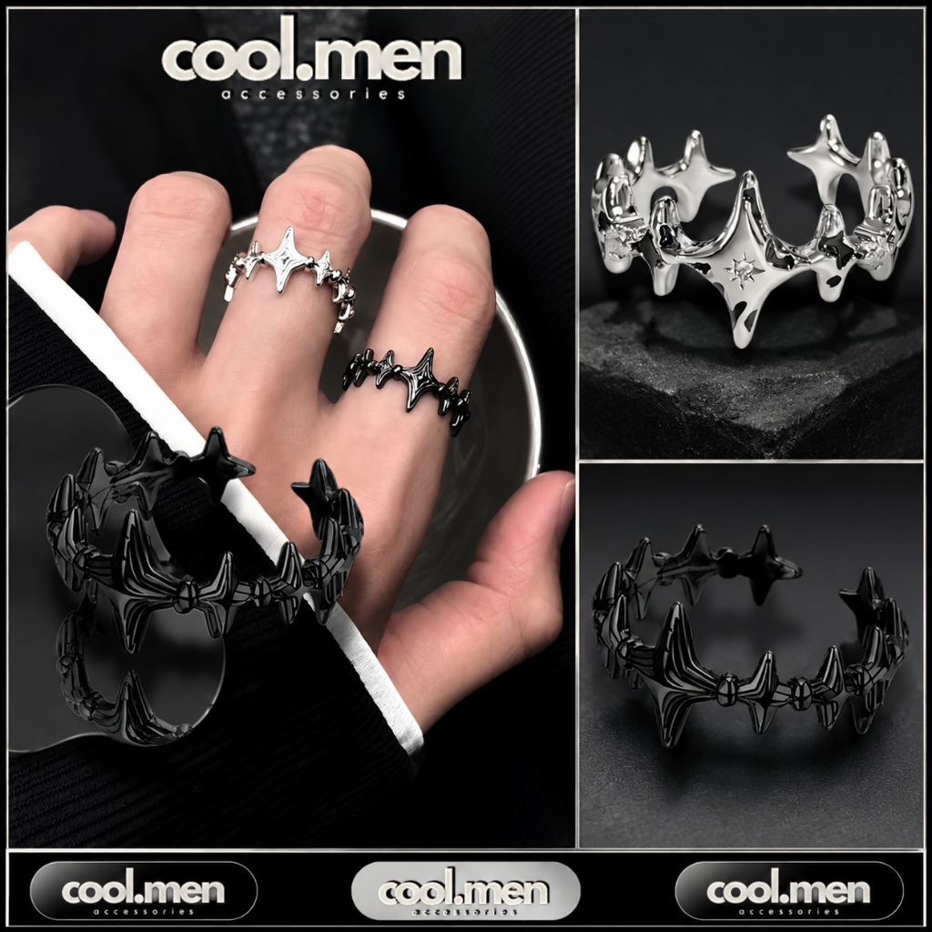 Titanium Steel Ring, adjustable by Coolmen Accessories