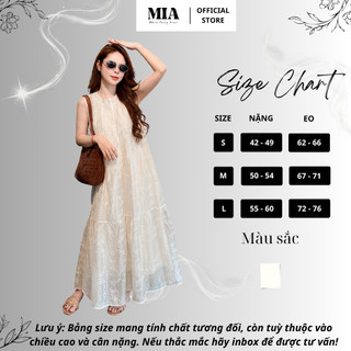 Váy maxi ren trắng MIA nữ phong cách tiểu thư vintage mặc đi biển cực xinh mùa hè V377