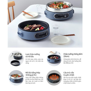 Nồi Điện Đa Năng LocknLock EJP542NVY 4L – Multi Cooker Nấu Lẩu Chiên Xào