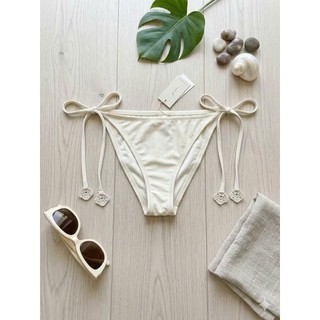 Quần bơi nữ, quần bikini đi biển dây buộc màu kem siêu xinh hàng xuất dư xịn
