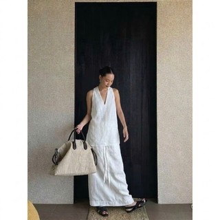 𝗡𝗶𝗺𝗮 𝗟𝗶𝗻𝗲𝗻 - |LY LINEN | Áo Linen cổ yếm xẻ tà
