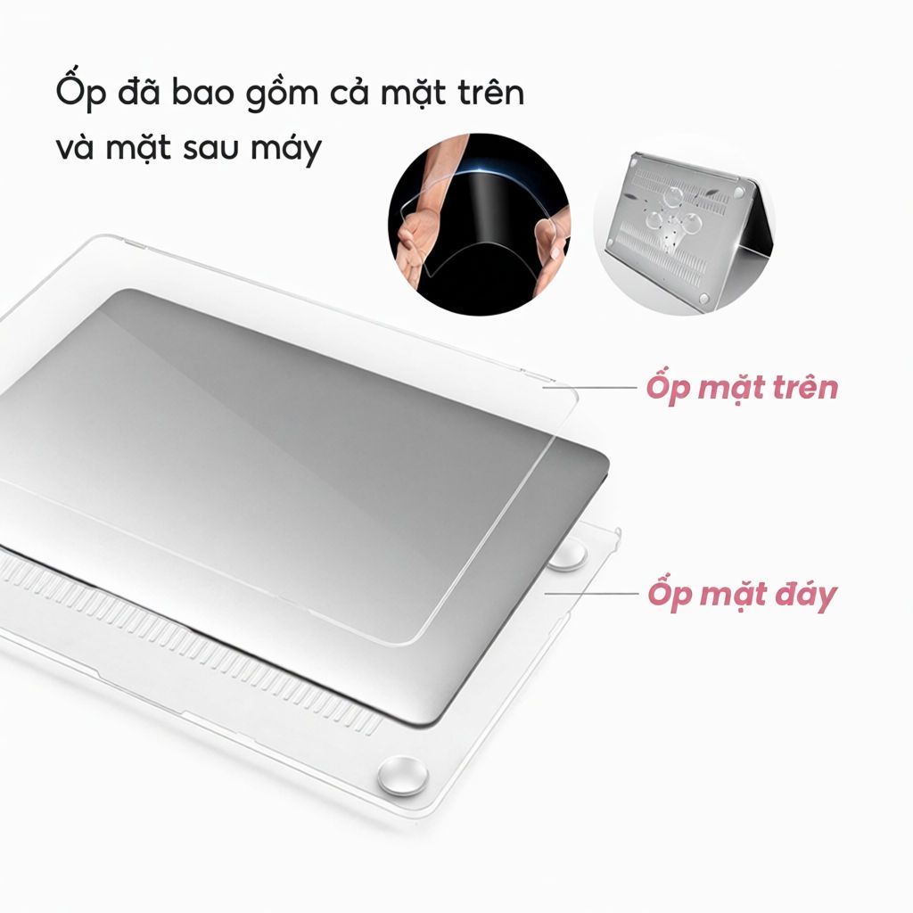 Ốp Lưng Trong Suốt Nhựa Dẻo Cho Nhiều Dòng Máy Macbook Air Pro Chống Trầy, Bám Bụi Bẩn M5 M4 M3 M2 M1 Case 2026