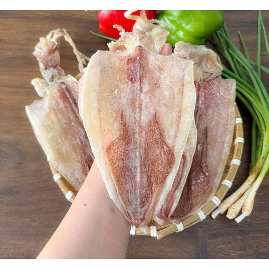 [LOẠI VIP] 500g Khô mực Thế Giới Hải Sản, khô mực size lớn, mực khô dày mình ngọt thịt được hút chân không
