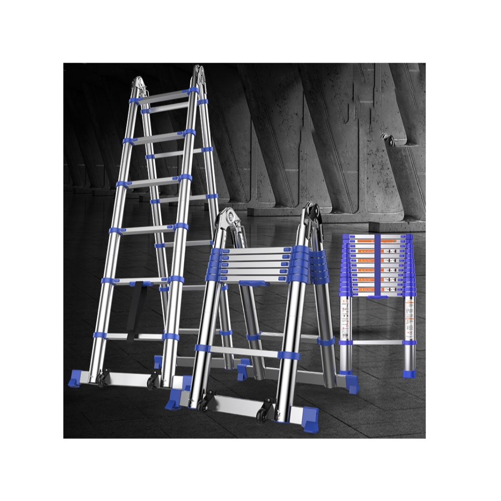 Thang nhôm rút đôi DIY TL-AI-50S chiều cao sử dụng tối đa chữ A 2.4m chữ I 5.0m - Hàng chính hãng - bảo hành 18 tháng