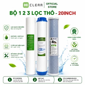Lõi Lọc Thô PP 20inch Số 123 - Lõi Lọc Đầu Nguồn Dùng Cho Cốc Lọc 20 Inch Xanh oặc Trong ST HN