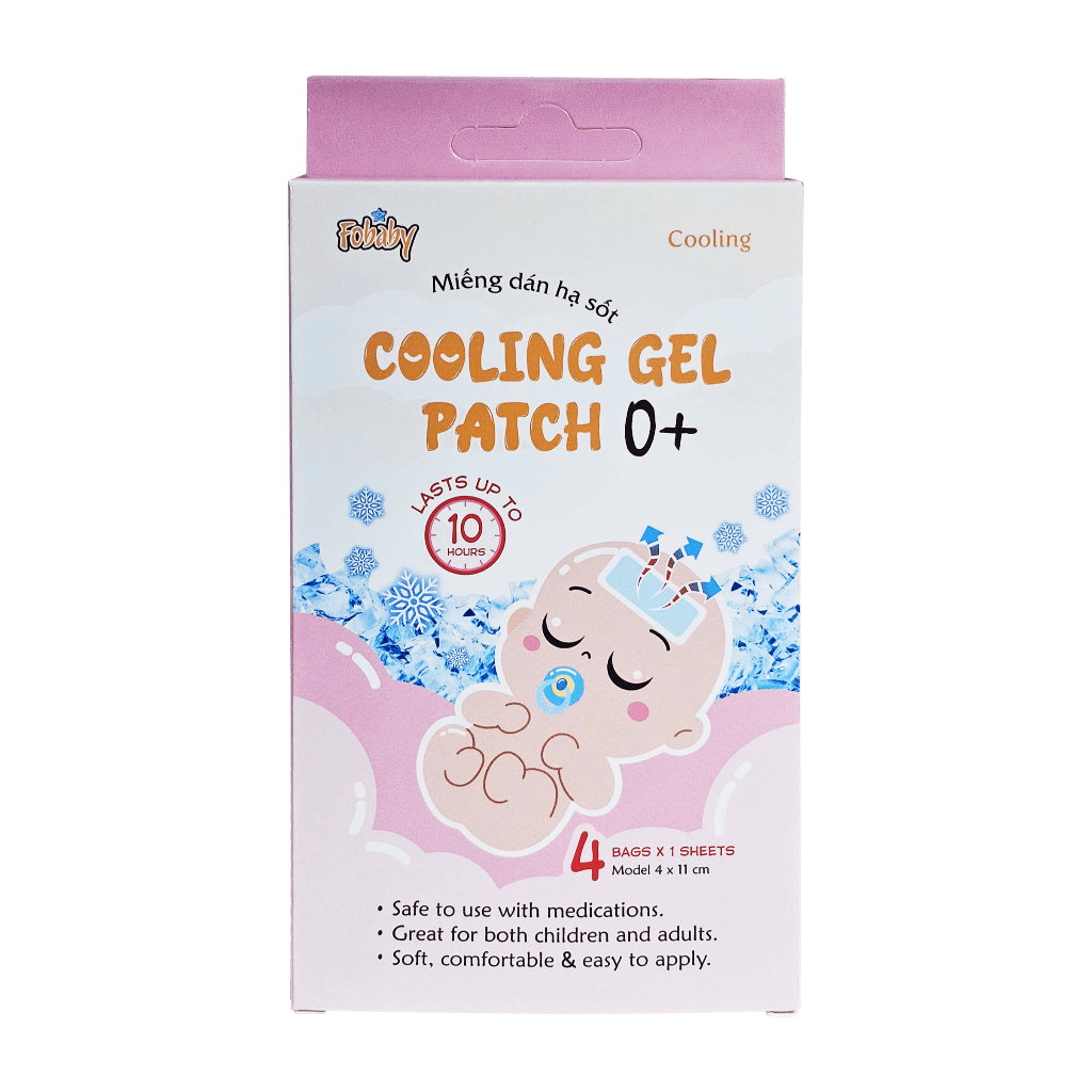 Miếng Dán Hạ Sốt Fobaby Fobe Cho Trẻ Sơ Sinh Từ 0-2 Tháng Tuổi - Hộp 4-8 Miếng