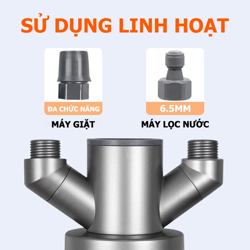 Đầu Nối Thoát Nước 3 Đường Cao Cấp - Chống Trào Ngược & Ngăn Mùi Tuyệt Đối Cho Máy Giặt & Máy Rửa Bát - Phi 50/75mm
