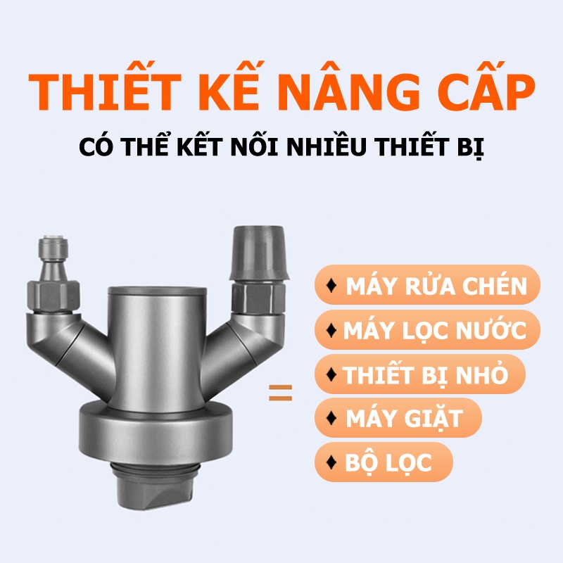 Đầu Nối Thoát Nước 3 Đường Cao Cấp - Chống Trào Ngược & Ngăn Mùi Tuyệt Đối Cho Máy Giặt & Máy Rửa Bát - Phi 50/75mm