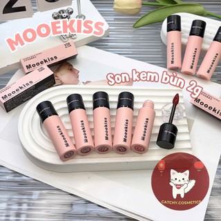 [MOOEKISS] Son Kem Bùn Mooekiss Nhung Mờ Vỏ Hồng Đen Velvet Lip Mud Mịn Môi, 2g