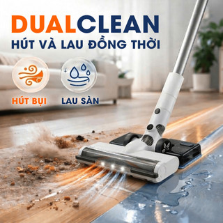 Máy hút bụi gia đình Rowanto VS6 Không Dây Thiết Kế Nhỏ Gọn Tiện Lợi Vừa Hút Vừa Lau