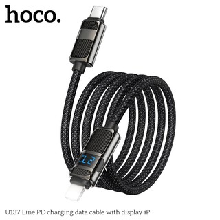 Cáp sạc LCD báo dòng Hoco U137 TypeC to LaiNing 27W, dài 1.2M